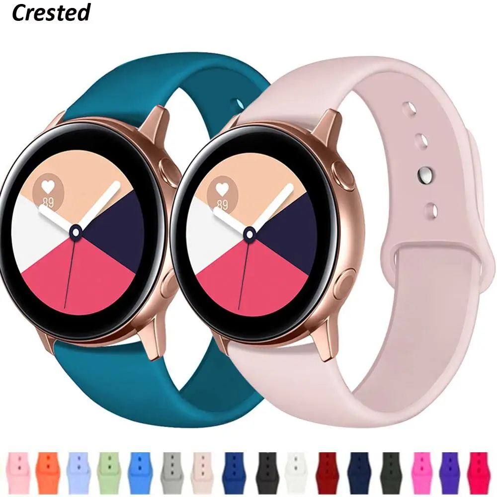 20mm watch strap For Samsung Galaxy 42mm/Active band Gear S2/Sport Soft Silicone bracelet Amazfit bip Accessories 42 | Наручные часы