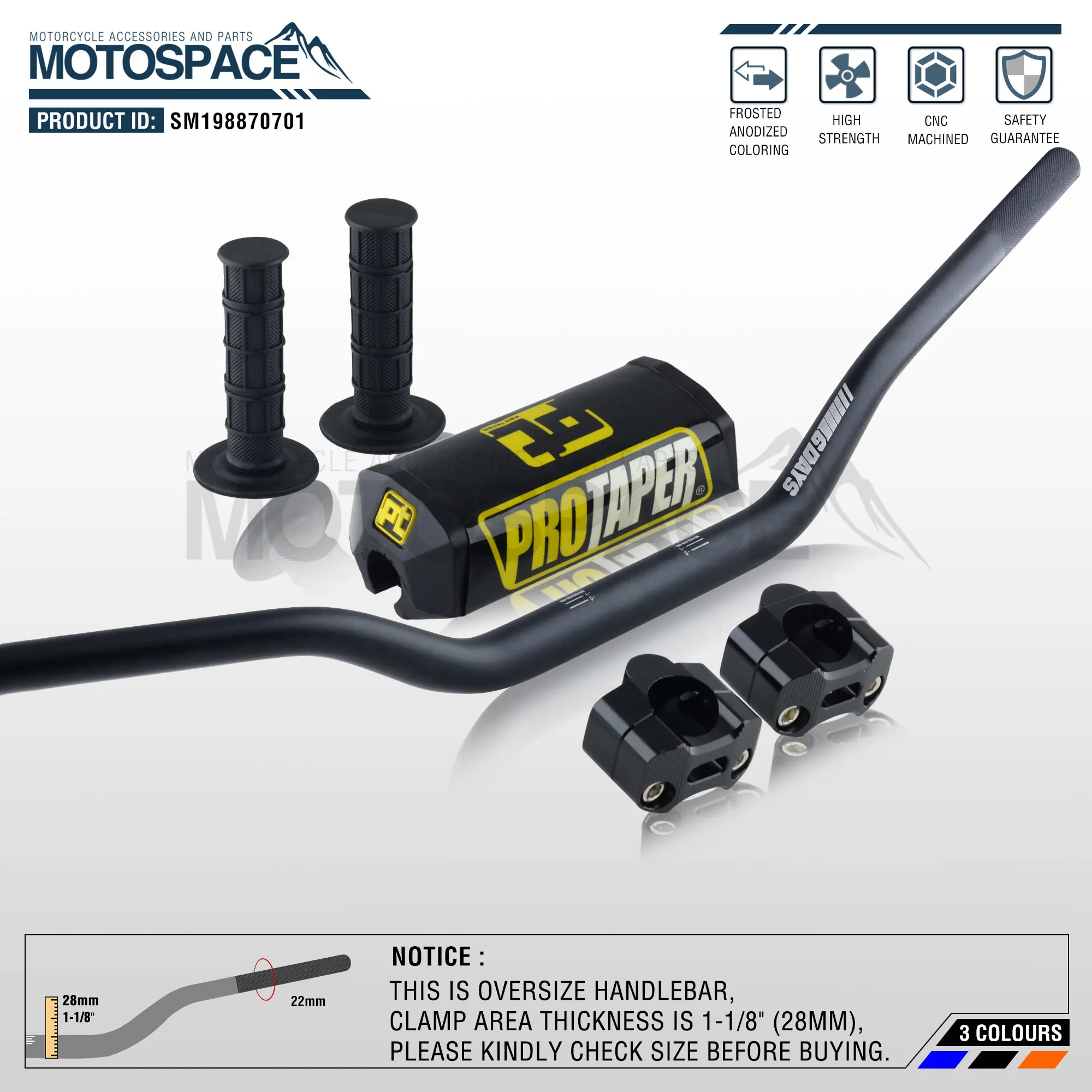 Руль для Pro Taper Pack Bar 1-1/" 6 дней Fatbar Колодки Ручки Pit Pro Racing Dirt Pit Bike мотоцикл с адаптер cnc