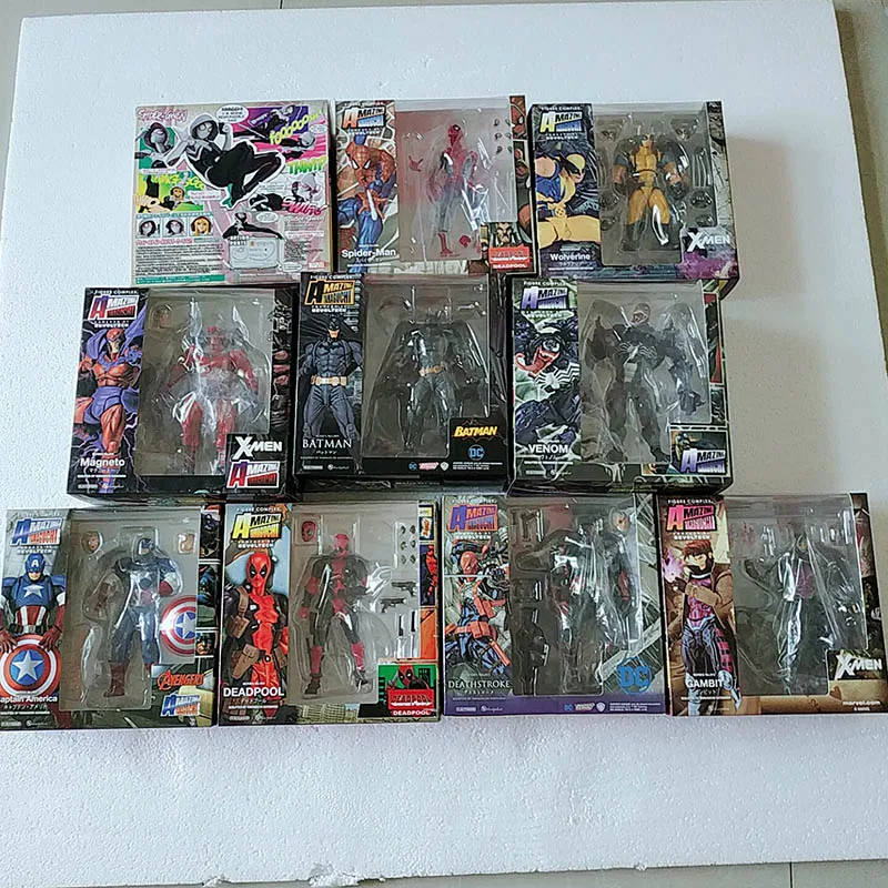 Skup DC niesamowite Yamaguchi Revoltech Deadpool GAMBIT X MEN Magneto Batman mroczny rycerz x men Wolverine Logan Howlett zabawki figurki akcji