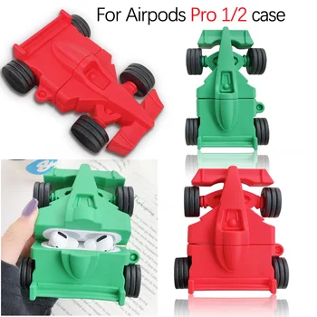 

3D F1 Racing Model Earphone Case For Airpods Pro 1/2 Case Silicone Wireless Bluetooth Protective Headphone Cover For AirPods Pro