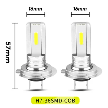 

Car LED Headlight Auto 2Pcs Accessories 6500K Xenon White 100W 12V-24V Bulbs Lamp