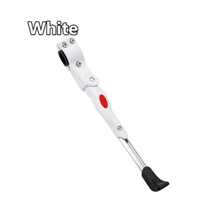 Adjustable CNC Metal Motorcycle Foot Bracket Kick Side Bracket Durable Corrosion Resistant Bracket Motorcycle Stand Bicycle Stand-White