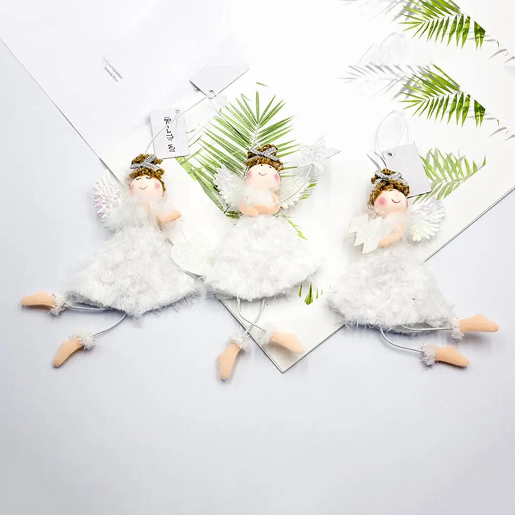 Christmas Decoration Christmas Decoration Plush Angel Pendant Fabric Plush Christmas Doll Christmas Pendant Christmas Pendant