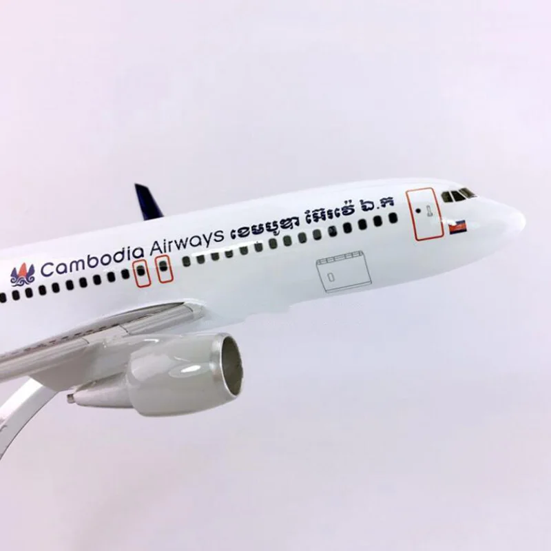 Airbus A321-200 Большой 30 см Cambodia Airways airlines игрушечные модели самолетов литье под давлением пластиковый сплав модель самолета подарки для детей