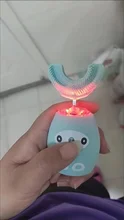 Cepillo de dientes eléctrico para niños, cepillo de dientes ultrasónico con cabezal de repuesto suave, recargable por USB