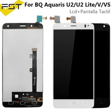 Ensemble écran tactile LCD avec châssis, pour BQ Aquaris U2 / U2 Lite, pour BQ Aquaris V / VS=