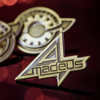 

New Anime Steins Gate Makise Kurisu Labmen Amadeus Badges Pin Brooch The Fate of The Stone Door Badges Cosplay Props Accessories