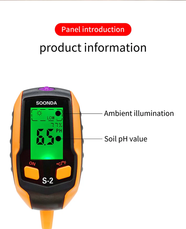 oscilloscope handheld Auto 5-in-1 Pot Soil Tester PH Analyzer Meter For Thermometer Moisture Acidity PH Humidity Fertility For Garden Plant Soil PH tailors tape measure