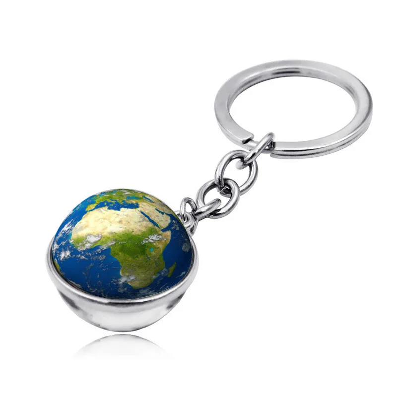 G Keyring Земной брелок для ключей «Планета» Time Gem Orna men t креативный Брелок высокого класса двухсторонний стеклянный шар брелок ювелирные изделия для мужчин и женщин - Color: G Keyring