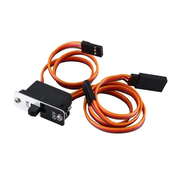 

3 Way Medium On/Off Power Switch Wire Harness Cable with JR Connectors Plug Receiver Charge Port for RC Car Truck Boat