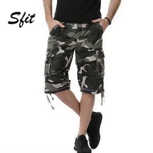 Летние мужские шорты Карго Homme, хлопковые свободные шорты с несколькими карманами и камуфляжным принтом, мешковатая верхняя одежда, пляжные шорты в стиле хип-хоп, военные шорты