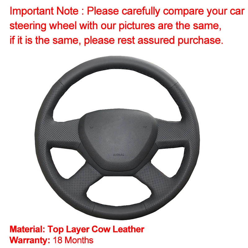 Hand Sewing Auto Car Steering Wheel Cover Top Cow Leather For Skoda Octavia 2013 Skoda Fabia Funda Volante Stuurhoes Volant