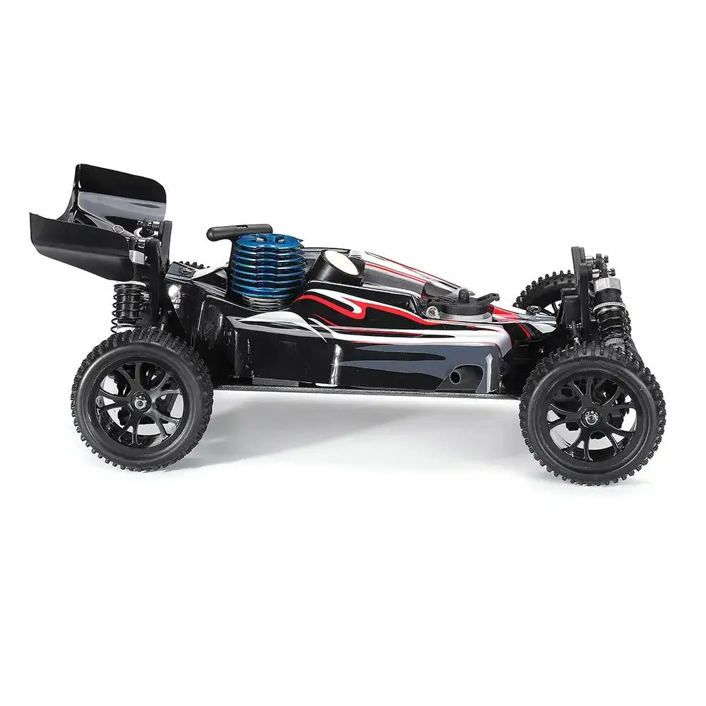 VRX RH1006 1/10 Scale 4WD Nitro RTR Off-Road Buggy High Speed 2.4GHz RC Car Kids Gifts(With Force.18 Methanol Engine)- Black Red 2