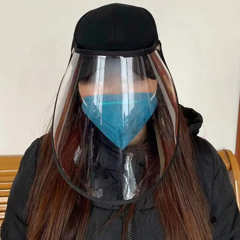 

Safety Anti Dust Face Shield Mask Cover With Baseball Hat Anti Flue Spittle Full Face Eyes Protection Mask