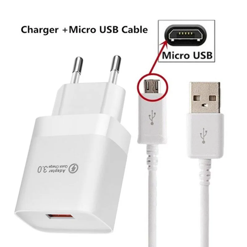 quick charge 3.0 18W QC 3.0 USB Charger Quick Charge Phone Fast Charging Adapter For Realme C21 Samsung Xiaomi 11 Lite Mobile Phone Charger Cable charger 100w Chargers