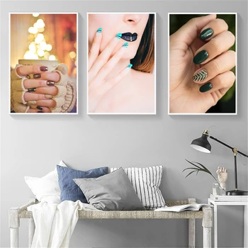 

Canvas Pictures HD Print Wall Painting Makeup Nail Wall Cosmetics Store Salon Poster Art Girl Bedroom Decor