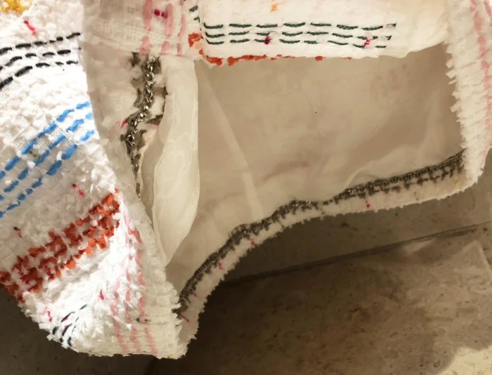 Весна осень Женская Радужная полосатая куртка новая мода высокого качества пуговица с дизайном «ракушка» Свободная куртка шелковая подкладка