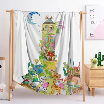 

BeddingOutlet Boho Throw Blanket Dreamcatcher Bohemian Sherpa Fleece Blanket Plush Bedding Color cartoon Blanket for Beds