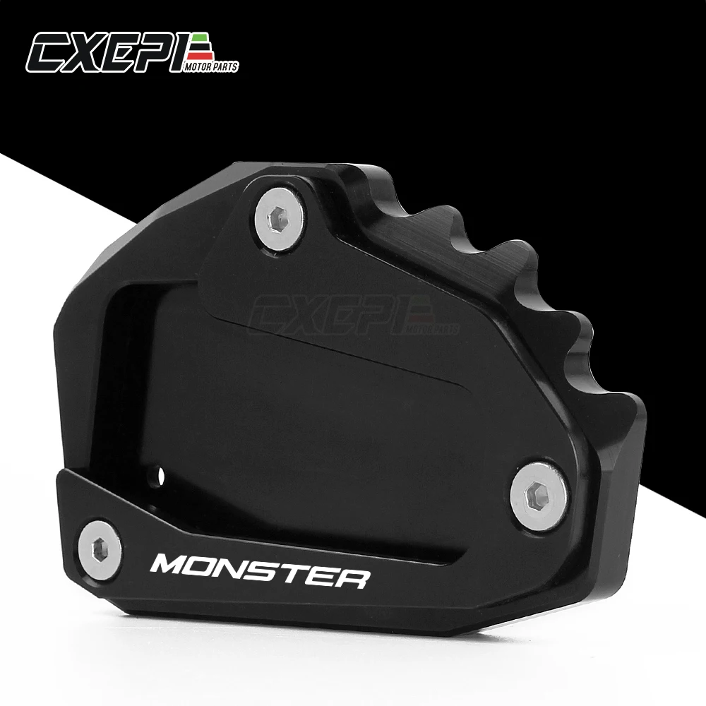 

Motorcycle Kickstand Extension Plate Side Stand Enlarge Pad For Ducati Monster 696 697 797 821 Monster 1200