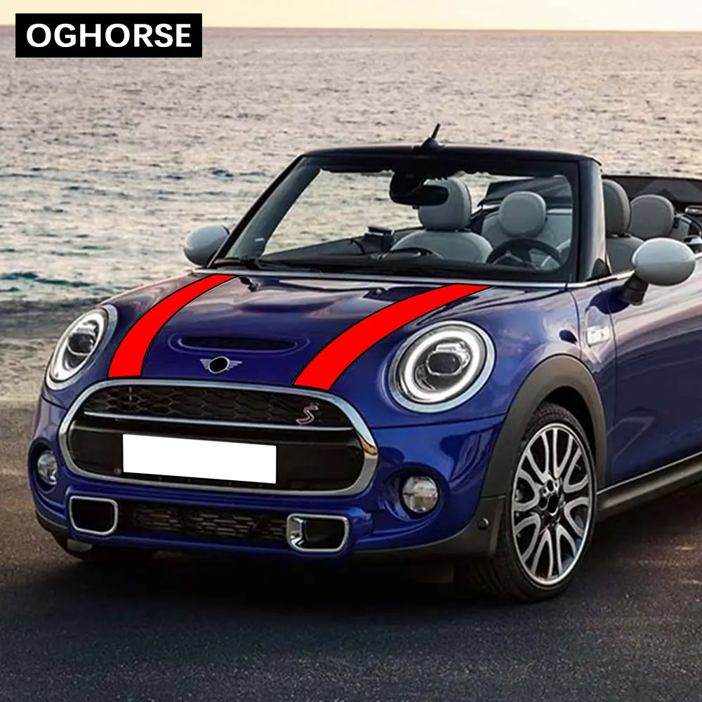 Наклейка на капот автомобиля крышка двигателя капот полоса наклейка для MINI Cooper R55 R56 R60 F54 F55 F56 F60 R50 R53 R58 R59 R61R57 аксессуары