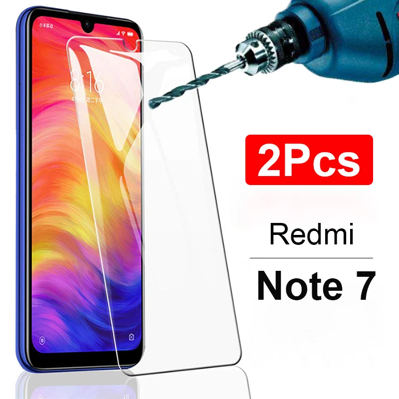 Закаленное стекло для Xiaomi Redmi note 7 2 шт. Защитное Защитная пленка xiomi red mi