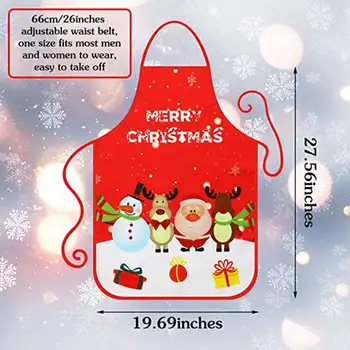 

Linen Merry Christmas Apron Christmas Decorations for Home Kitchen Accessories 2021 Happy New Year