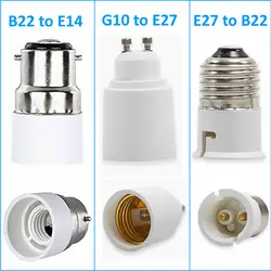 Led Lamp Bulb Base Conversion Holder Converter Socket Adapter GU10 G9 B22 E27 E14 E12 Fireproof Material For Home Light Lighitng