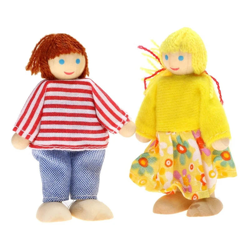 2 набора счастливой куклы семьи игрушки(одежда случайная), 6 человек и 7 человек