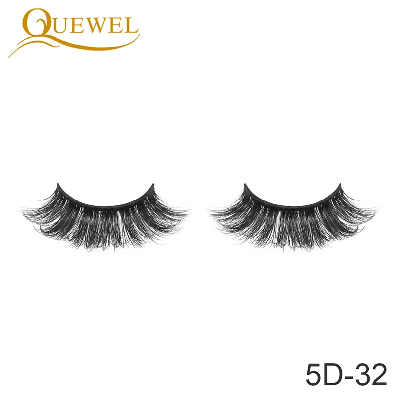 5D-32 Quewel, 20 мм, Длина 5D, норковая полоса, ресницы,, норковые, отдельные накладные ресницы, Бескровная, толстая ресница ручной работы, инструмент для макияжа - Цвет: 5D-32