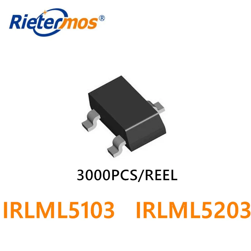 MOSFET P-CH 30V 760MA SOT-23 IRLML5103TRPBF Pack of 100