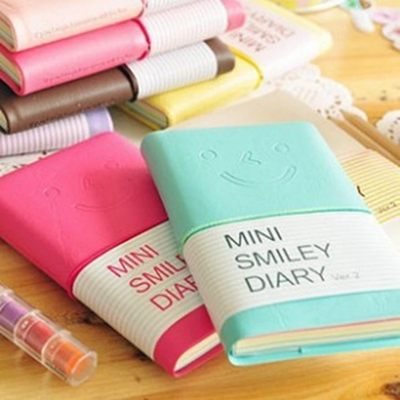 Notebook Mini Mini Smiley Diary Notebook for Student Memo Book Note Pads Stationery Pocketbook ZCX-0158 Notebook Mini Mini Smiley Diary Notebook for Student Memo Book Note Pads Stationery Pocketbook ZCX-0158