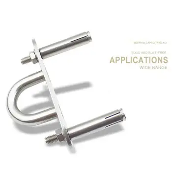 

HQ SM02 Stainless Steel 304 Swing Mounting Clamp Sandbags Swivel Base Ring Lifting Hanger Hook for Ceiling Mount Fan Light Hook