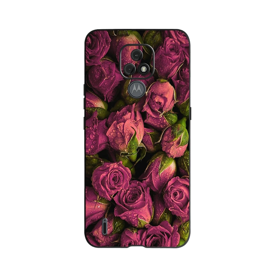 phone flip cover For Motorola Moto E7 Case Beautiful Flowers Butterfly Soft TPU Silicone Phone Cases For Motorola Moto E7 MotoE7 Shell Coque Capa iphone waterproof bag Cases & Covers