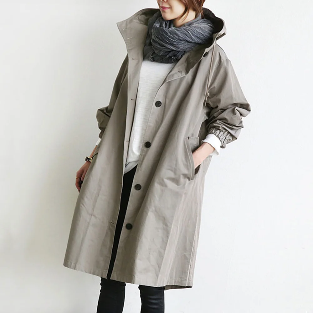 Long Coats Women Black Trench For Female 2019 Autumn Winter Outwear Coats Cardigan Fashion Women