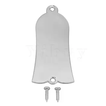 

Yibuy Iron Core Bell-Shaped 2 Hole Chrome Electric Guitar Truss Rod Cover