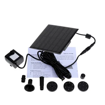 

7V Bird Bath Fountain Solar Powered Water Pump Floating Outdoor Pond Garden Mini Water Pump Submersible Watering Kit