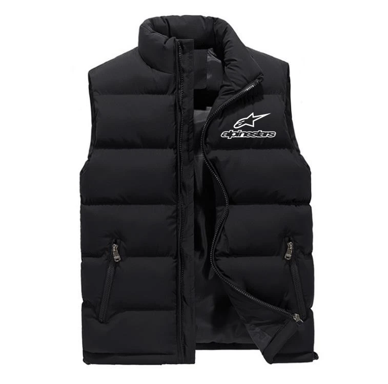Alpinestars-Chaleco deportivo con diseño de logotipo para hombre, chaleco de algodón personalizado de Color sólido, cálido y cómodo con cremallera para hombre