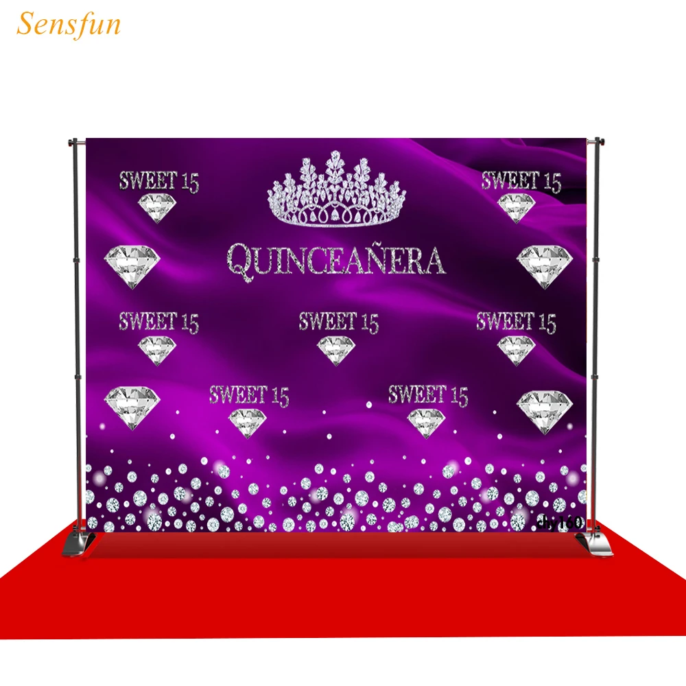 LEVOO фотографический фон Сладкая 15 Quinceanera алмазная корона фотография Фон