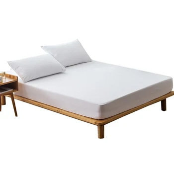 

Waterproof Terry Cloth Mattress Pure Color Bed Mattress Cover Protector Pad Fitted Sheet Separated Water Bed Linens With Elastic