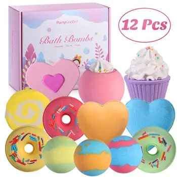 

12pcs Bath Bombs Unique Aromatherapy Spa Bombs Natural Bath Bombs Gift Set Perfect Birthday Valentines Gift For Women Girls