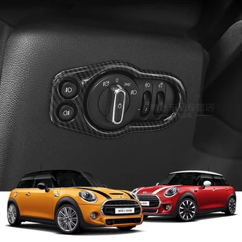 

Simulation Carbon Fiber ABS Headlight Control Panel Cover Housing Decorative Trim Frame For Mini Cooper F55 F56 F57 Accessories