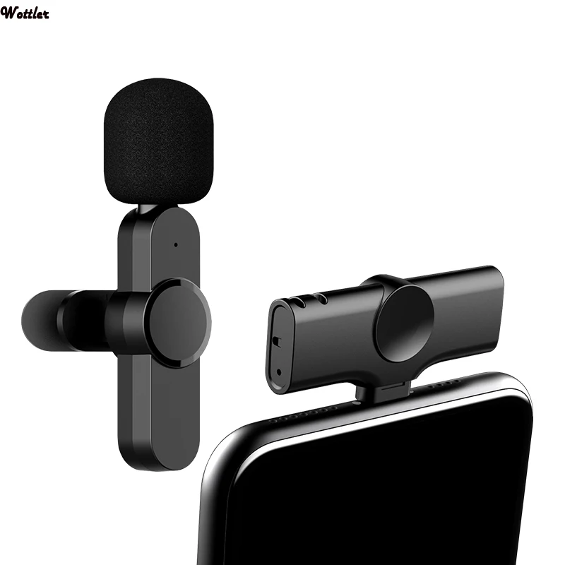 Беспроводной петличный микрофон перезаряжаемый для iPhone Android Type C YouTube Facebook прямой