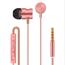 100 шт 3,5 мм Металлические Магнитные универсальные проводные наушники бас-вкладыши Наушники с микрофоном для компьютера и смартфона