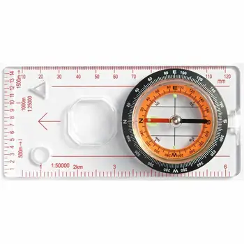 

Professional Portable Magnifying Compass Ruler Scale Scout Hiking Camping Boating Orienteering Map Pointing Guide Lightweight