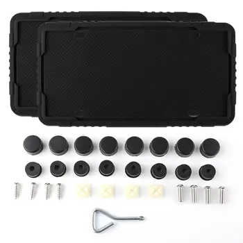 

Car Modification Rust-proof Silicone License Plate Frame Rattle-proof Weatherproof with Stainless Steel Screw High-grade