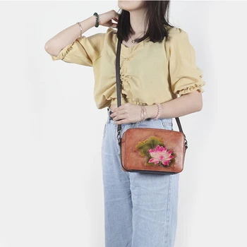 

Luxury brand Woman Bag Genuine Leather HandBag Top Leather Shoulder Crossbody Top Handle Bag