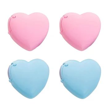 

4 Pcs Heart-Shaped Tape Dispenser Plastic Portable Colorful Roll Tape Organizer for Office Or School Supply