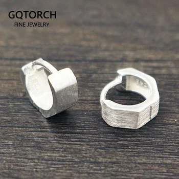 

Real 925 Sterling Silver Earings Handmade Punk Hip Hop Personality Earcuff For Men Women Ladies Fine Jewellery Bisuteria