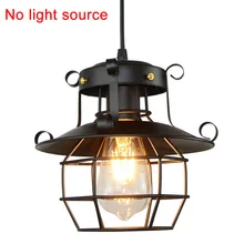 Потолочный светильник современный для E27 лампы Лофт металлическая клетка для дома Подвеска для вечеринок Железный бар Настенный декор винтажный светильник