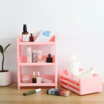 

Plastic Makeup Organizer Creative Upper Tween Deck Cosmetic Storage Nail Polish Lipstick Facial Holder Bathroom Organizer